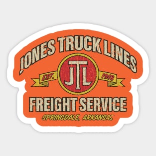 Jones Truck Lines Freight Service 1918 Sticker